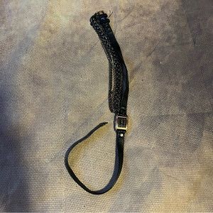 La Mer Collections Wrap Watch - Black/Gold Chain